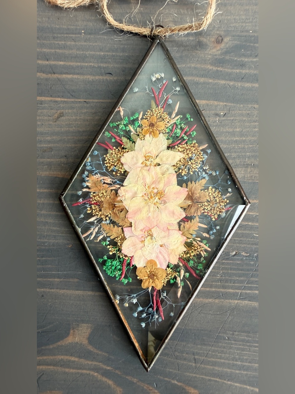 Vintage handmade glass sun catcher